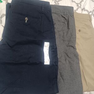 Men's Pants Lot 36/30,Black, Gray, and Tan Bnwt New W/ Tag Mens Pants Lot Haggar